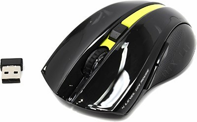 Jet.A Optical Mouse OM-U40G Yellow (RTL) USB 6btn+Roll, 