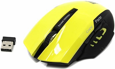 Jet.A Comfort Wireless Optical Mouse OM-U54G Yellow (RTL) USB 6btn+Roll, 