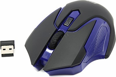 Jet.A Comfort Wireless Optical Mouse OM-U57G Black&Blue (RTL) USB 4btn+Roll, 