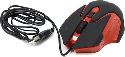 Jet.A Comfort Optical Mouse OM-U57 Black&Red (RTL) USB 4btn+Roll