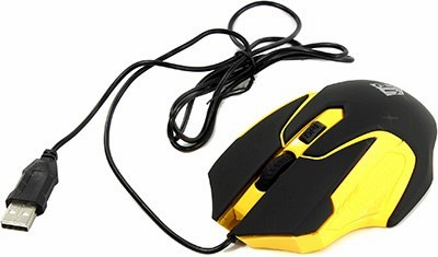Jet.A Comfort Optical Mouse OM-U57 Black&Yellow (RTL) USB 4btn+Roll