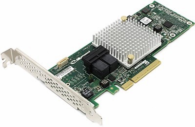 Microsemi/Adaptec ASR-8805E V2 Single 2294001-R PCI-Ex8, 8-port SAS/SATA 12Gb/s RAID 0/1/10, Cache 512Mb