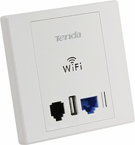 TENDA W6 Wireless PoE Access Point (2UTP 100Mbps,1RJ11,802.11b/g/n,USB,300Mbps,2x3dBi)