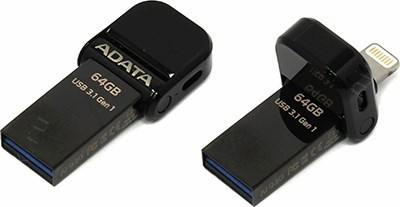 ADATA AI920 AAI920-64G-CBK USB3.1/Lightning Flash Drive 64Gb