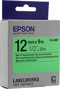   EPSON C53S654018 LK-4GBF (12 x 9, Black on Green)