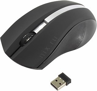 OKLICK Wireless Optical Mouse 615MW Black&Silver 1000dpi (RTL) USB 3btn+Roll 412860