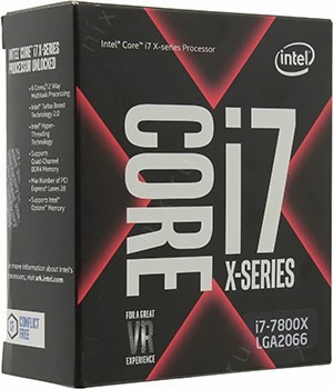 CPU Intel Core i7-7800X BOX ( ) 3.5 GHz/6core/6+8.25Mb/140W/8 GT/s LGA2066