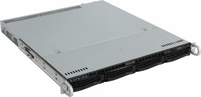 Server Case SuperMicro CSE-813MFTQC-R407CB Black 4xHotSwapSAS/SATA, ATX 400W HS 1U RM
