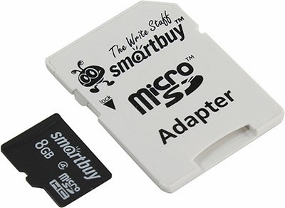 SmartBuy SB8GBSDCL4-01-BTS microSDHC 8Gb Class4 + microSD--SD Adapter