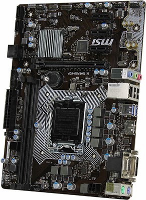 MSI H110M PRO-VDP (RTL) LGA1151 H110 PCI-E Dsub+DVI+DP GbLAN SATA MicroATX 2*DDR4