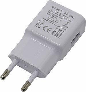Orient PU-2501 White   USB (. AC110-240V,.5V/9V, USB 2.1A)