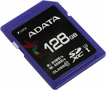 ADATA Premier Pro ASDX128GUI3CL10-R SDXC Memory Card 128Gb UHS-I U3 Class10
