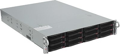 SuperMicro 2U 6028R-E1CR12T (LGA2011-3, C612, 1xPCI-E, SVGA, SAS/SATA RAID, 12xHS SAS/SATA,2x10GbL,16DDR4,920W HS)
