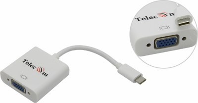 Telecom TCA421B USB-CM to VGA(15F) Adapter
