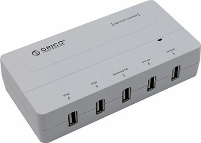 Orico DCH-5U-WH(PRO)   USB (. AC100-240V, .DC5V, 5*USB 2.1A)