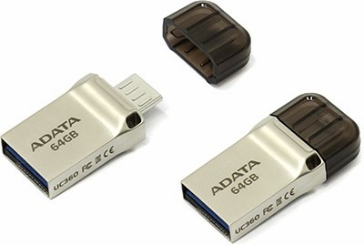 ADATA UC360 AUC360-64G-RGD USB3.1/USB micro-B OTG Flash Drive 64Gb