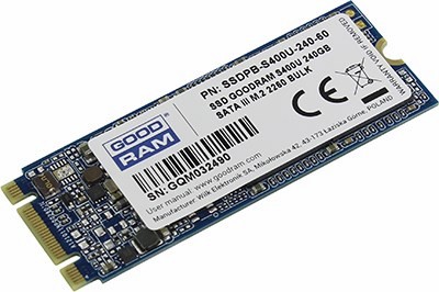 SSD 240 Gb M.2 2260 B&M 6Gb/s Goodram S400U SSDPB-S400U-240-60 TLC