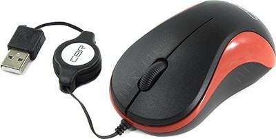 CBR Optical Mouse CM114 Red (RTL) USB 3but+Roll