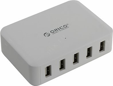 Orico DCAP-5S(-V1-EU)-WH(-PRO)   USB (. AC100-240V,. DC5V, 5*USB 2.4A)