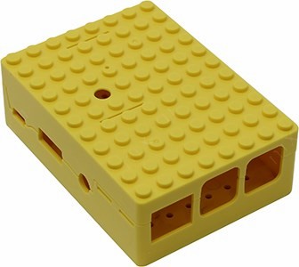 ACD RA185   Raspberry Pi 3 Yellow ABS Plastic Building Block Case