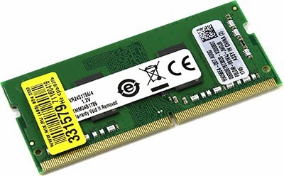 Kingston KVR24S17S6/4 DDR4 SODIMM 4Gb PC4-19200 CL17 (for NoteBook)