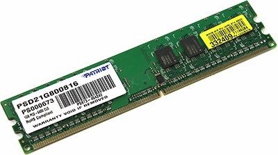 Patriot PSD21G800816 DDR2 DIMM 1Gb PC2-6400 CL5