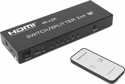 Orient HSP0204H 4K HDMI Switch/Splitter (2in - 4out, ver1.4b, Jack 3.5mm, S-PDIF, ) + ..