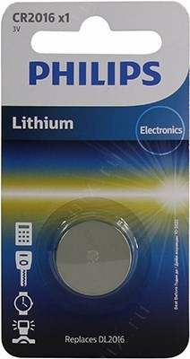PHILIPS Lithium CR2016/01B (Li, 3V)