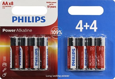 PHILIPS Power Alkaline LR6P8BP/10 Size