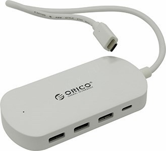 Orico HCD-1-WH(-PRO) 4-Port Hub, 3*USB3.0 +USB-C, . USB-C