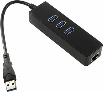 Greenconnect GCR-AP04 USB3.0 Hub 3 port, LAN