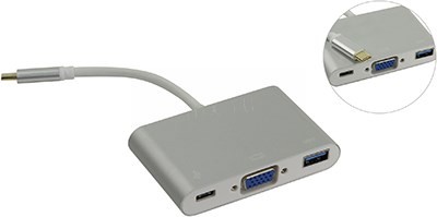 Greenconnect GCR-AP25 - USB- - VGA 15F+USB3.0+USB-C