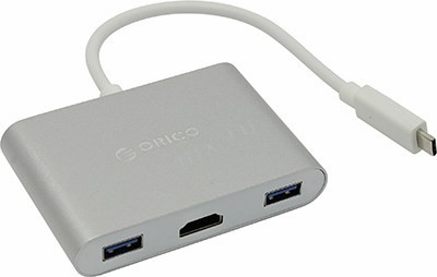 Orico RCH3A-SV Silver 3-Port USB3.0 Hub + USB-C + HDMI, . USB-C