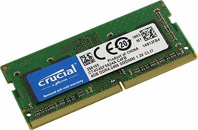 Crucial CT4G4SFS624A DDR4 SODIMM 4Gb PC4-19200 CL17 (for NoteBook)