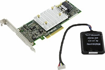 Microsemi SmartRAID 3154-8i Single 2291000-R PCI-Ex8, 8-port-int SAS/SATA 12Gb/s RAID 0/1/10/5/6/50/60, Cache 4Gb