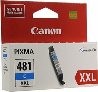  Canon CLI-481XXLC Cyan  PIXMA TR7540/TR8540/TS6140/TS8140/TS9140
