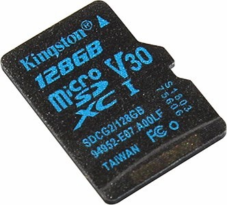 Kingston SDCG2/128GBSP microSDXC Memory Card 128Gb V30 UHS-I U3