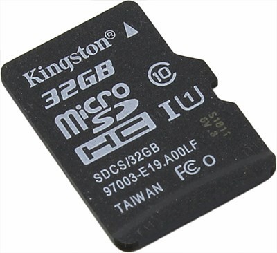 Kingston SDCS/32GBSP microSDHC Memory Card 32Gb UHS-I U1