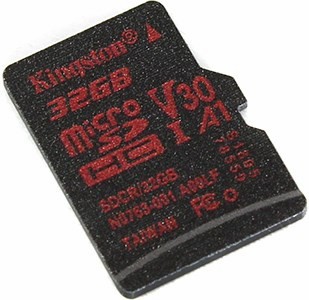 Kingston SDCR/32GBSP microSDHC Memory Card 32Gb A1 V30 UHS-I U3