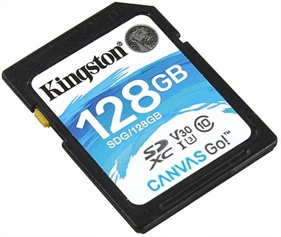 Kingston SDG/128GB SDXC Memory Card 128Gb V30 UHS-I U3