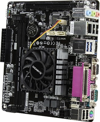 GIGABYTE GA-E3000N rev1.0 (AMD E2-3000 onboard) (RTL) Dsub+HDMI GbLAN SATA Mini-ITX 2*DDR3