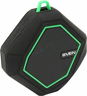  SVEN PS-77 Black-Green (5W, Bluetooth, microSD, FM, Li-Ion)