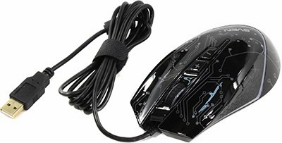 SVEN Gaming Optical Mouse RX-G980 Black (RTL) USB 7btn+Roll
