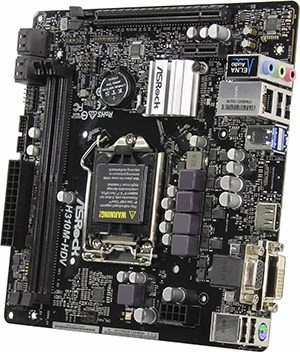 ASRock H310M-HDV (RTL) LGA1151 H310 PCI-E Dsub+DVI+HDMI GbLAN SATA MicroATX 2*DDR4