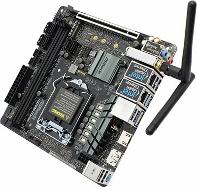 ASRock H370M-ITX/AC (RTL) LGA1151 H370 PCI-E HDMI+DP 2*GbLAN SATA Mini-ITX 2*DDR4