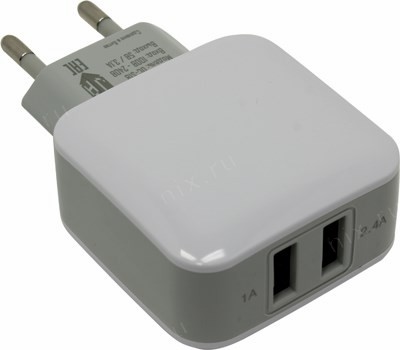 Jet.A UC-S18 White   USB (. AC100-240V, . DC5V, 2*USB 2.4A,  microUSB)
