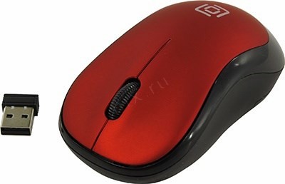 OKLICK Wireless Optical Mouse 655MW Black&Red (RTL)USB 3btn+Roll 1025125