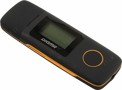 Digma U3-4GB Black-Orange (MP3 Player,FM Tuner,4Gb,MicroSD,LCD,,USB,Li-Pol)