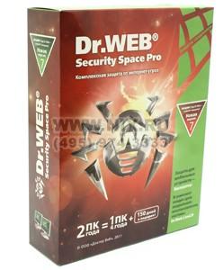  Dr.WEB Security Space(Pro)  2  (BOX) ( .  Internet) 2 