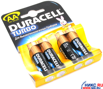 Duracell PLUS/TURBO (MAX) MX/MN1500-4 (LR6) Size AA, 1.5V,(alkaline) . 4 